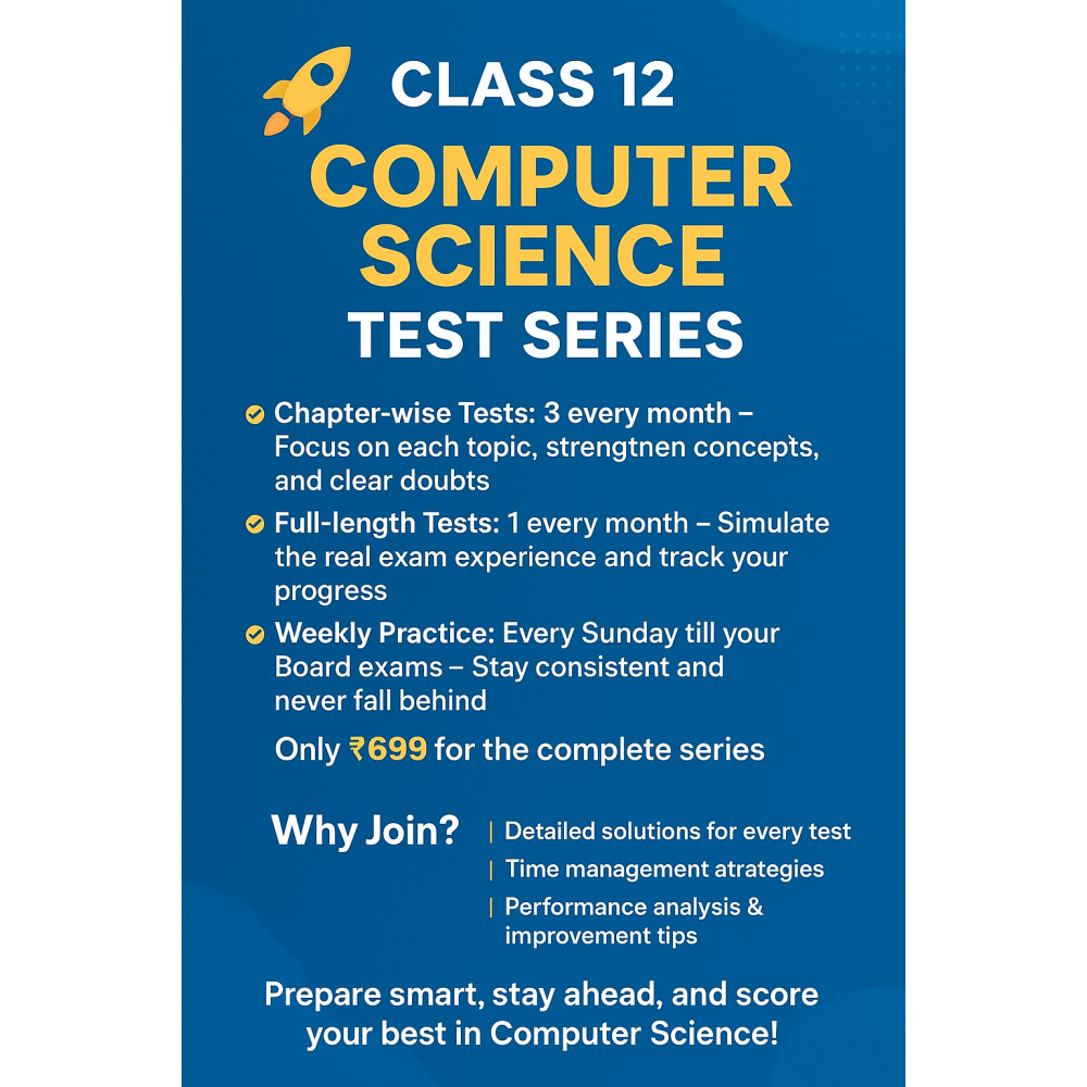 Class 12 Computer Science Test Series